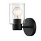 Westinghouse Fixture Wall 60W Sylvestre, Matte Black CylIndoorical Clear Glass 6115500 - alternate 7
